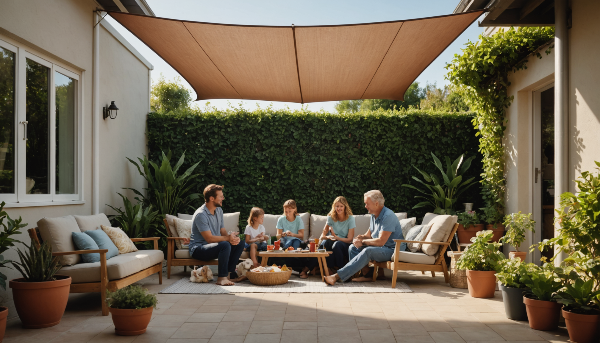 choisir sa toile d'ombrage ? les modèles imperméables offrent une protection totale contre