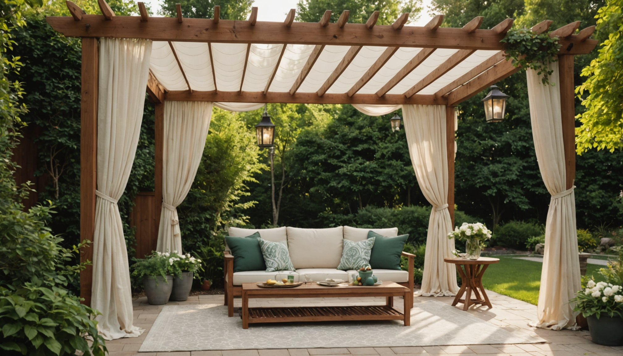 décorer et protéger sa pergola ? — le grammage du tissu influence directement sa robustesse