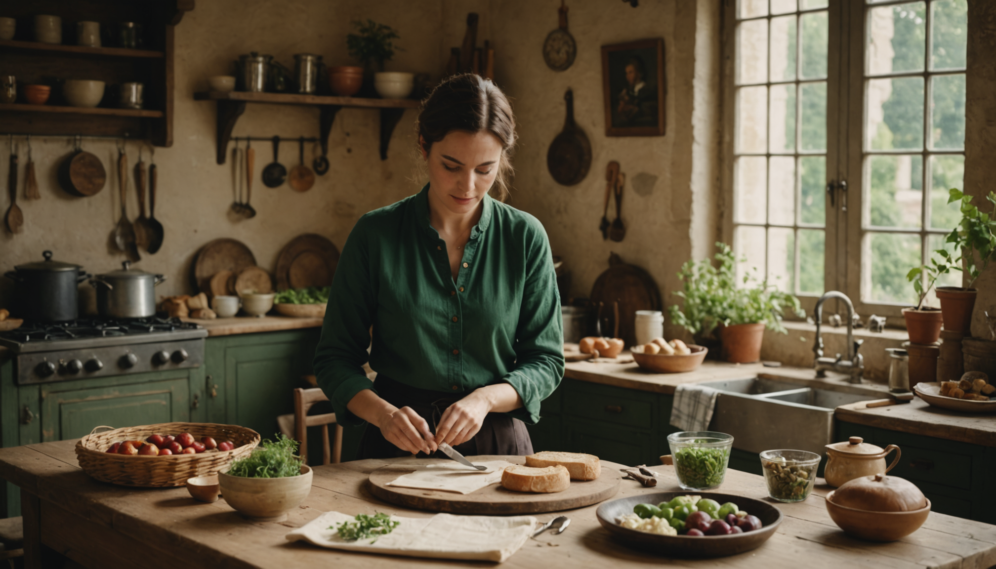 Illustration : n d'espaces verts personnels ateliers de savoir-faire traditionnels — art de vivre : tradition française et modernité en équilibre