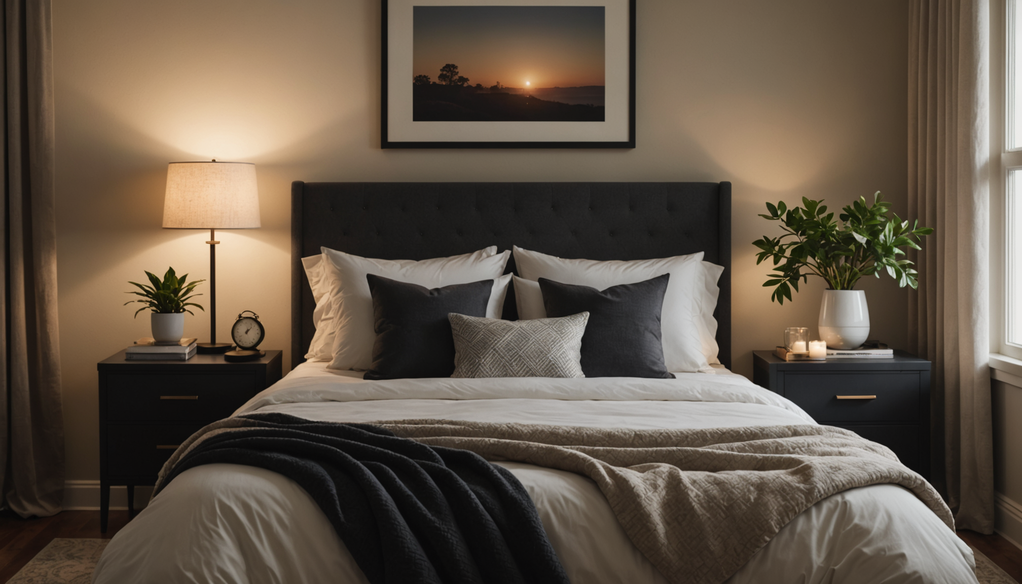 Illustration : créez un environnement propice à l'endormissement. votre chambre — 7 astuces pour améliorer votre bien-être au quotidien