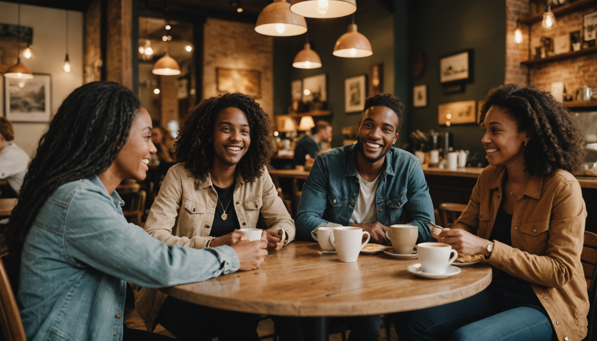 Illustration : l'enrichissement mutuel mesure également la qualité d'une relation. — échangez vos histoires lors de rencontres inoubliables