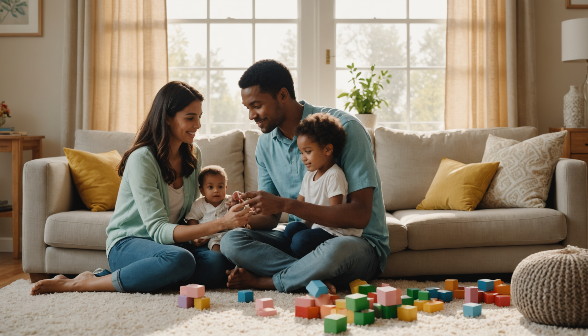 Illustration : l'environnement que nous créons pour nos enfants reflète — équilibre et bien-être : l'art subtil de la parentalité moderne