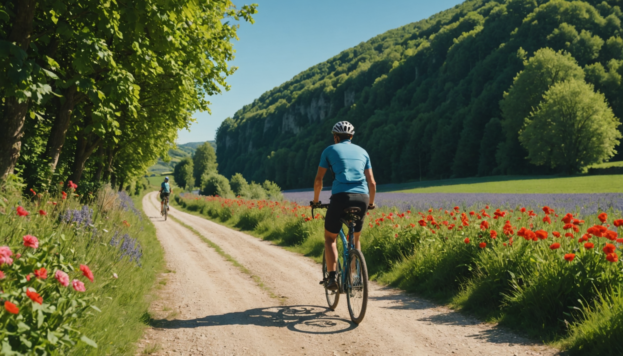 Illustration : privilégiez les transports doux une fois sur place — explorez les trésors cachés de la france en toute saison