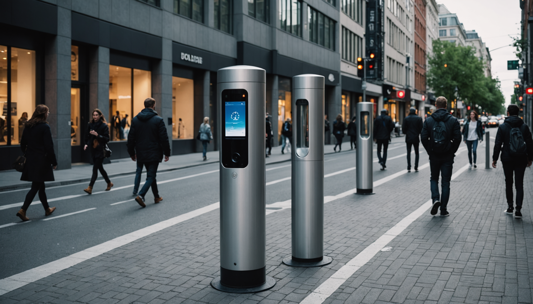 Illustration : la borne antibélier ne se contente plus de — borne antibélier, un dispositif de sécurité connecté
