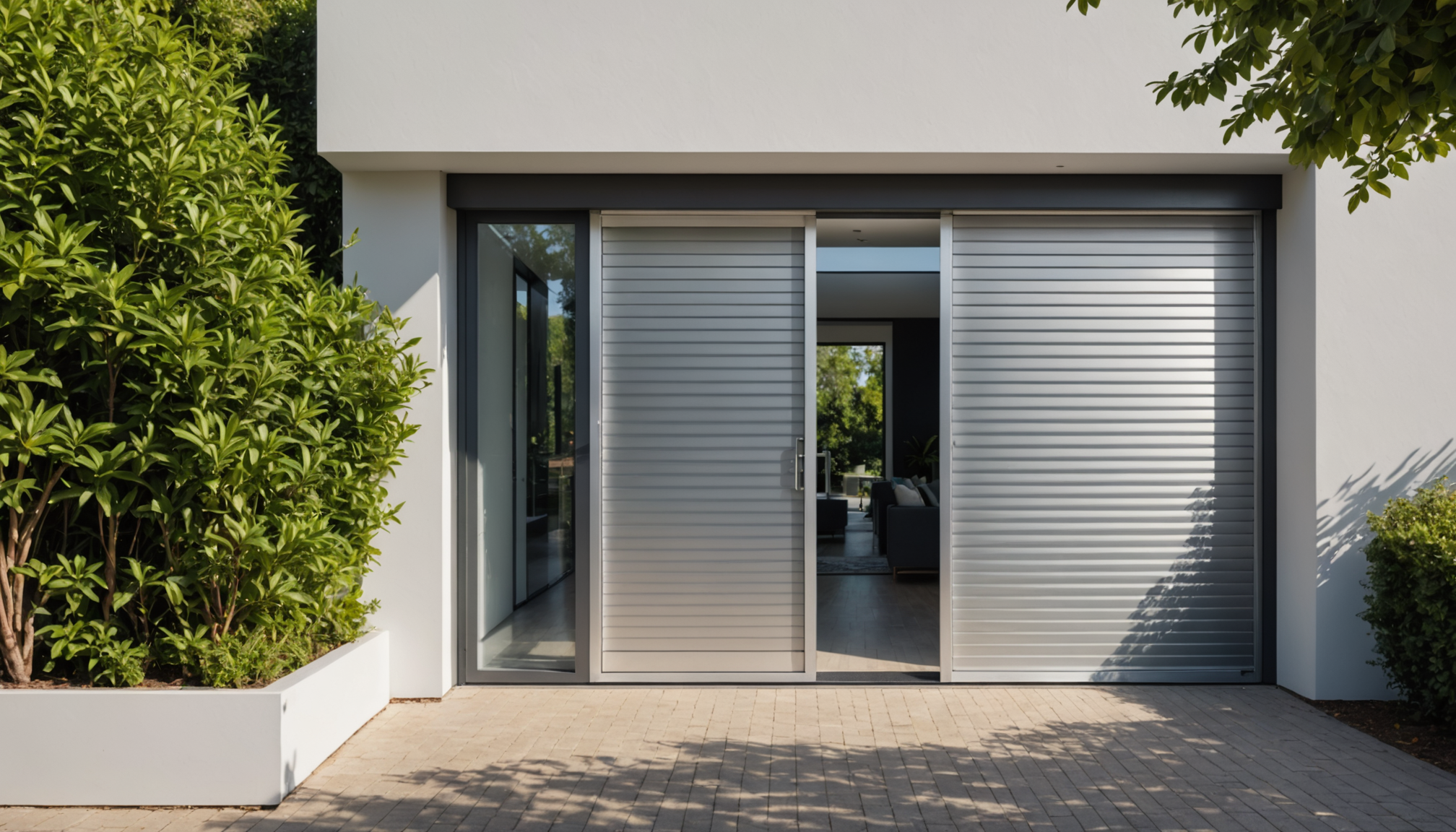 volet roulant pour porte d’entrée : sécurité, isolation et esthétique — pour une porte d'entrée exposée plein sud ou