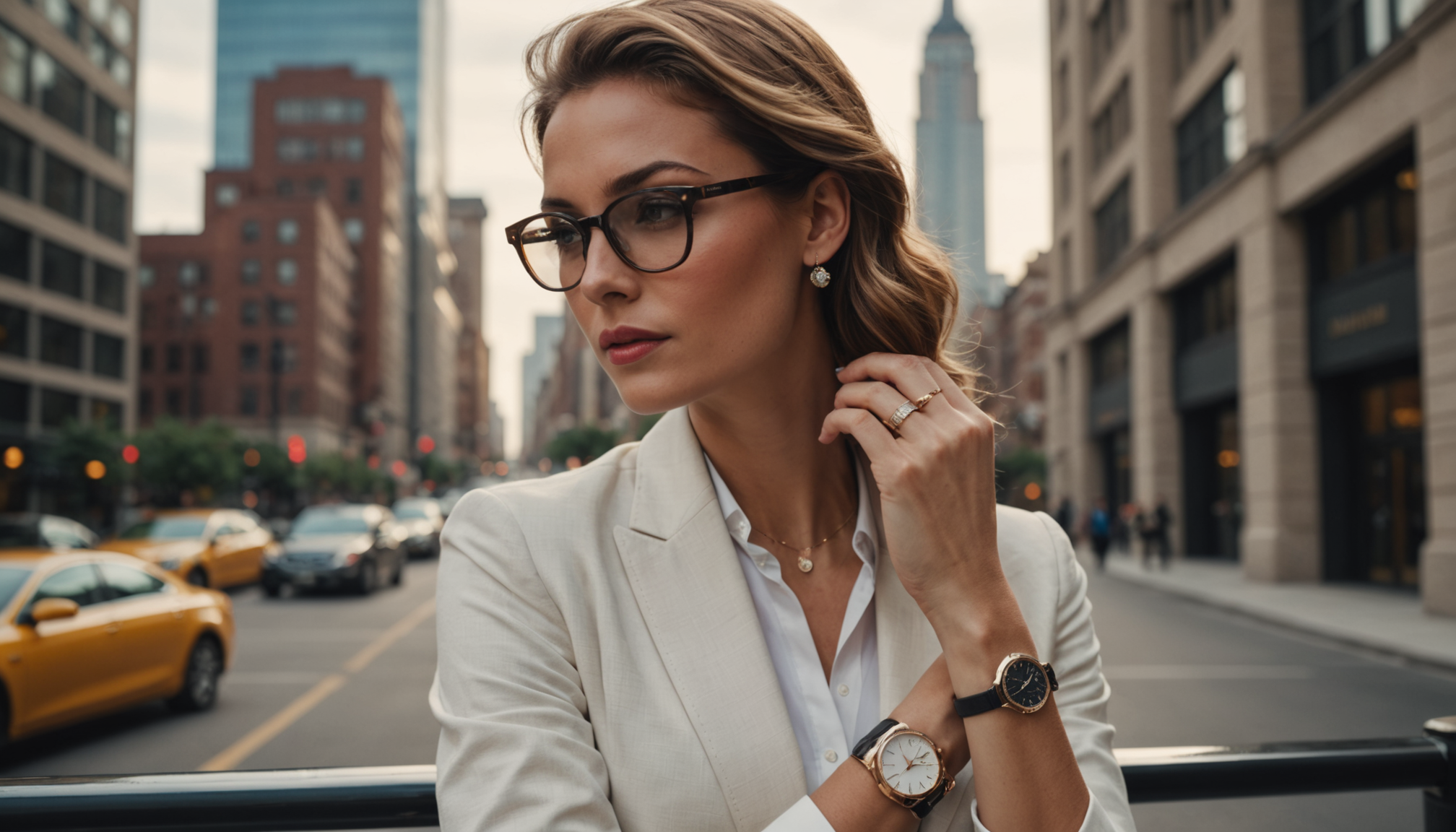 Illustration : les montres, lunettes et bijoux fonctionnent comme des — l'élégance moderne redéfinie par des touches audacieuses