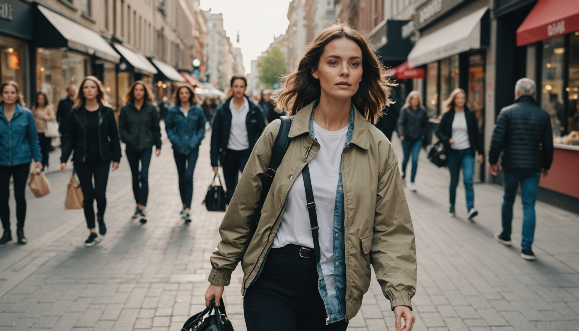 Illustration : n taille haute, coupe ample, froissage naturel assumé — tendances mode femme 2026 : le retour des vestes réversibles et baskets stylées