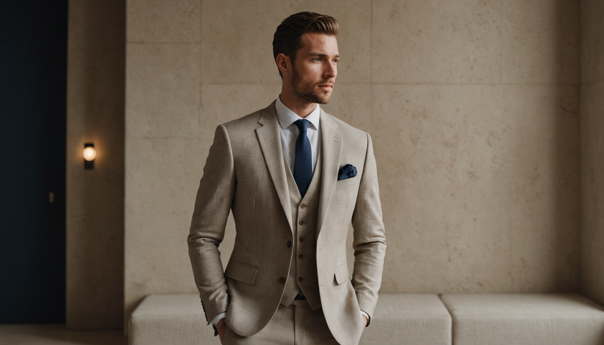 mode et minimalisme : un mariage inattendu — le marié n'est pas en reste : costume