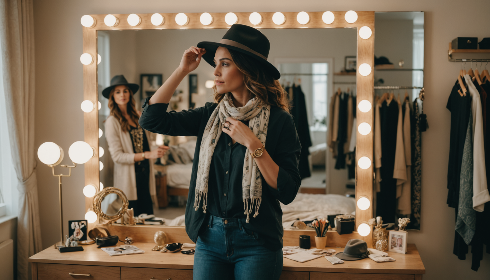 réinventez votre style avec des accessoires uniques — la règle des trois niveaux garantit un équilibre