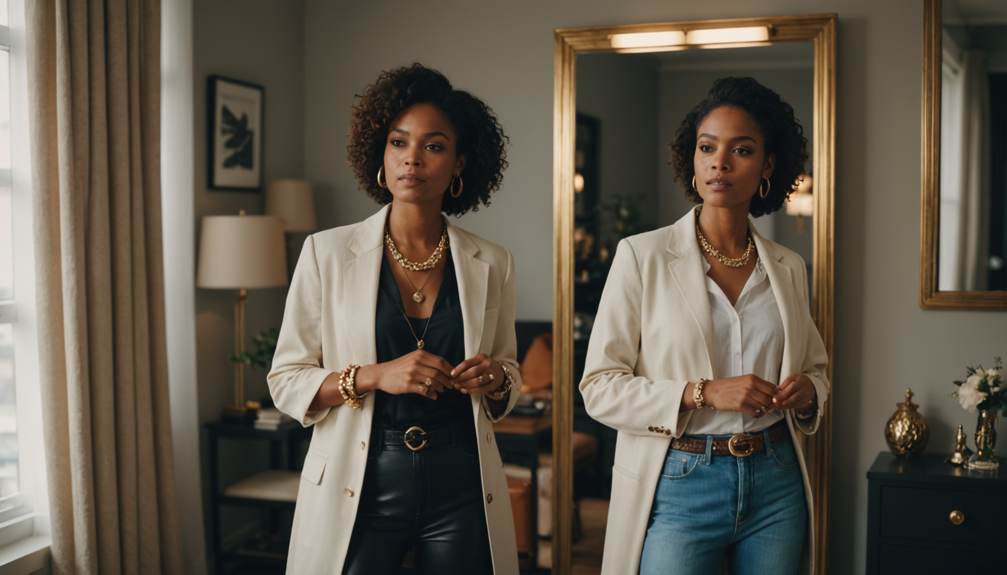 Illustration : négliger les proportions entre accessoires et vêtements constitue — réinventez votre style avec des accessoires uniques
