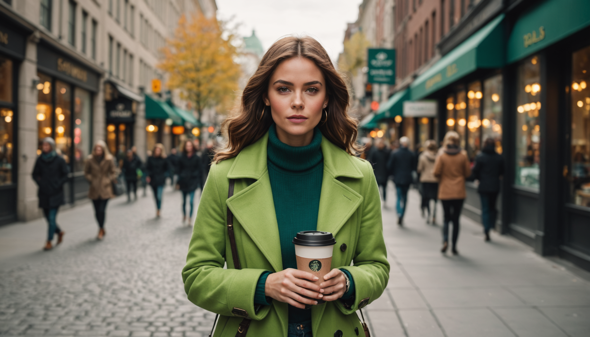 couleurs qui dominent la saison automne-hiver — le vert pistache, plus lumineux, fait également son