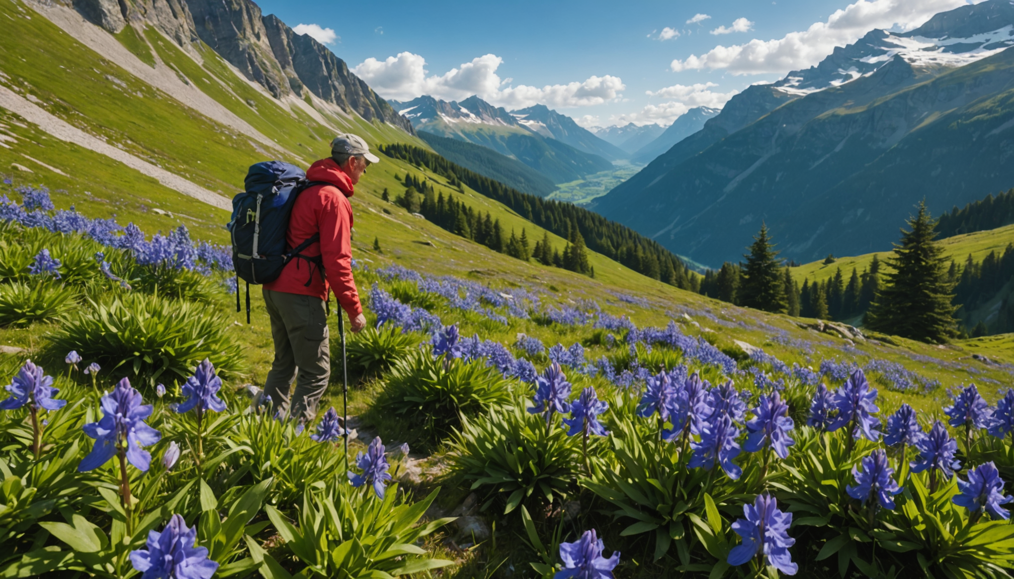 Illustration : la flore montagnarde se révèle particulièrement riche au — explorez les merveilles cachées des régions françaises