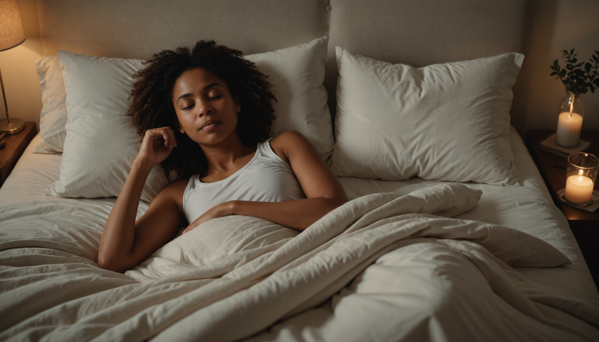routine du matin vs du soir : quel impact sur le bien-être ? — la respiration consciente, pratiquée allongé dans le lit,