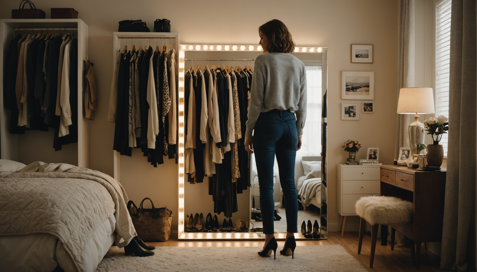 Illustration : ssures à talons pour allonger la jambe ajoutez — s’habiller selon sa silhouette ?