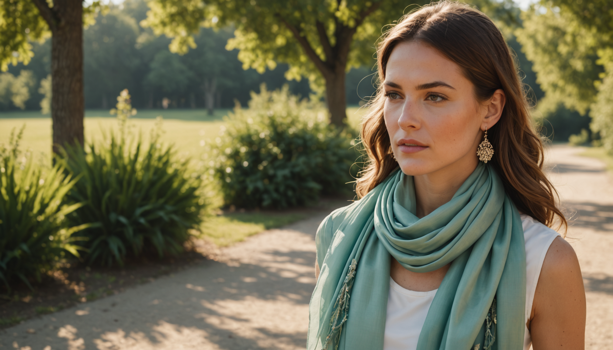 Illustration : la soie légère convient parfaitement aux saisons chaudes, — accessoires de mode qui subliment chaque tenue