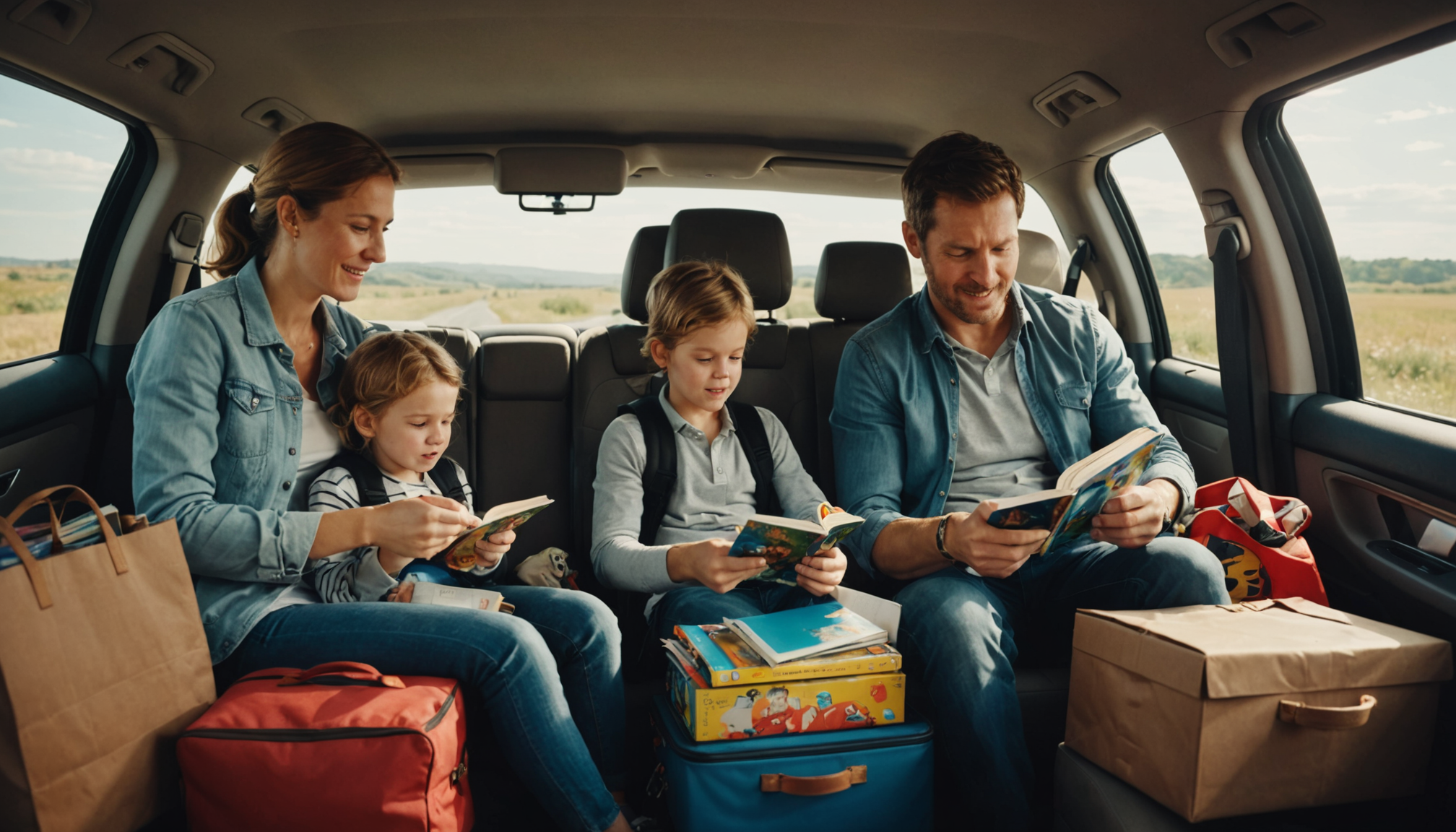 Illustration : préparez un sac de distractions renouvelé régulièrement durant — voyage en famille : astuces pour éviter les imprévus
