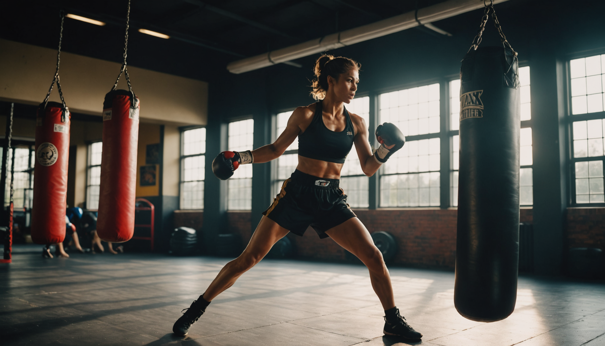 Illustration : le kickboxing et le muay-thaï ajoutent les coups — sports les plus efficaces pour brûler des calories