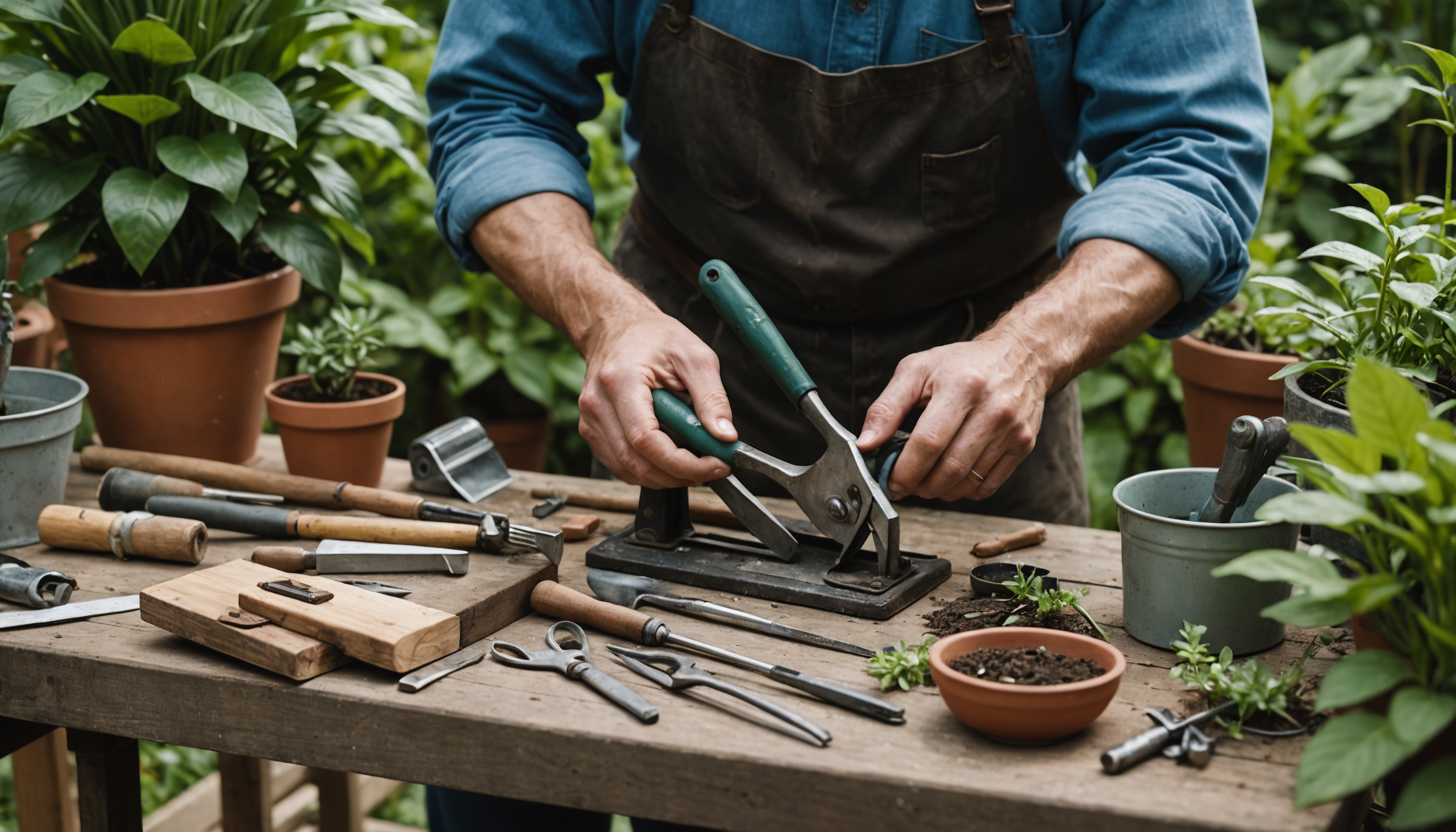 Illustration : profitez des mois calmes pour entretenir vos outils — entretien du jardin : le calendrier des tâches essentielles