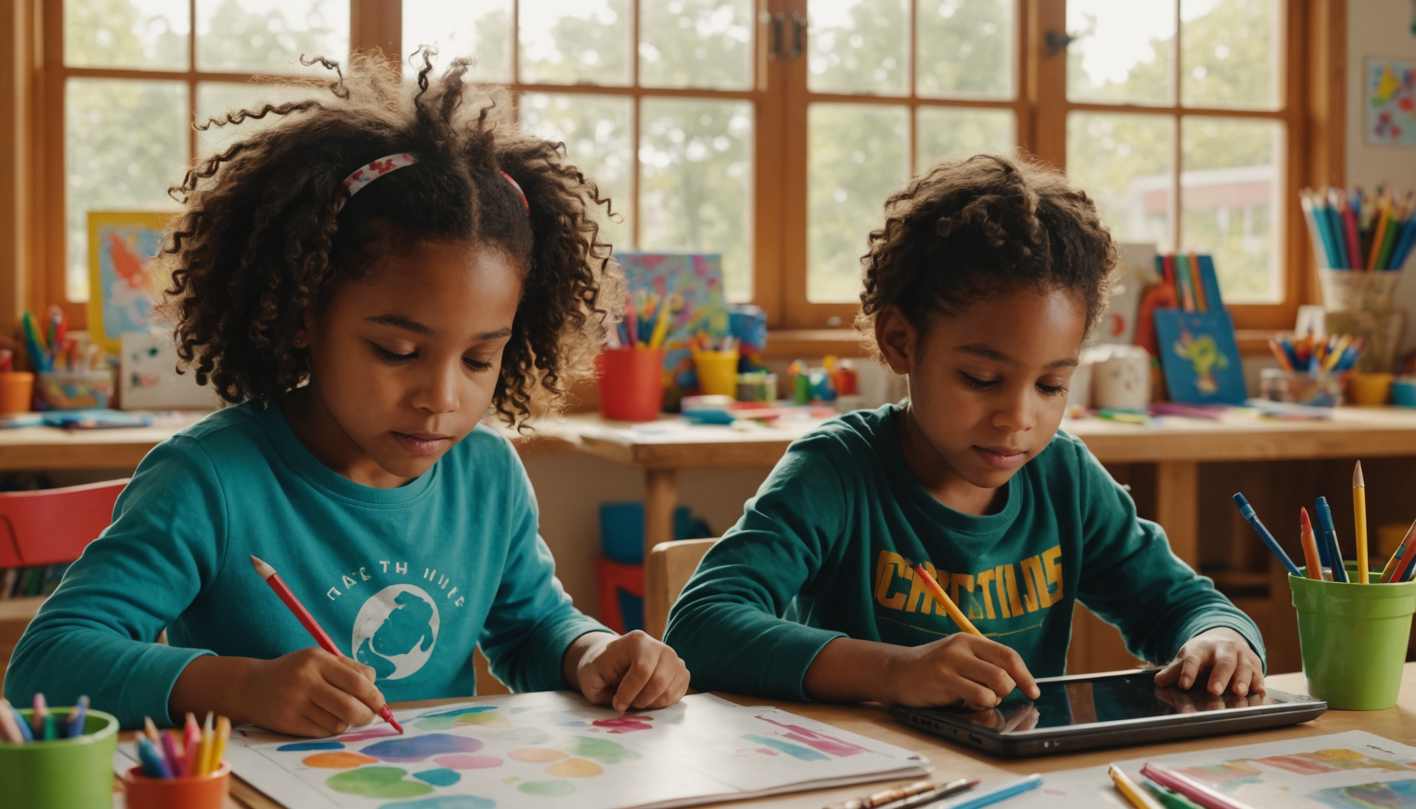 Illustration : lorsque vous utilisez des supports numériques, privilégiez les — 7 idées pour éveiller la créativité des enfants