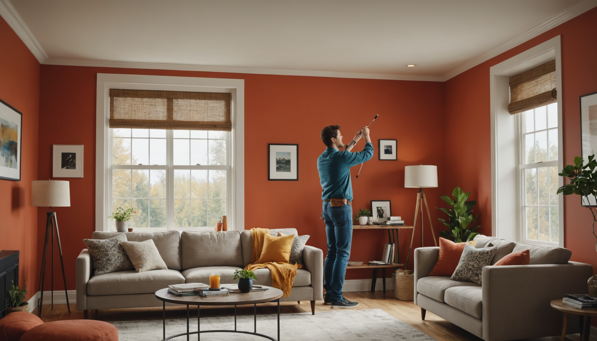 améliorez votre espace avec des idées de bricolage faciles — peignez un mur d'accent dans une teinte audacieuse