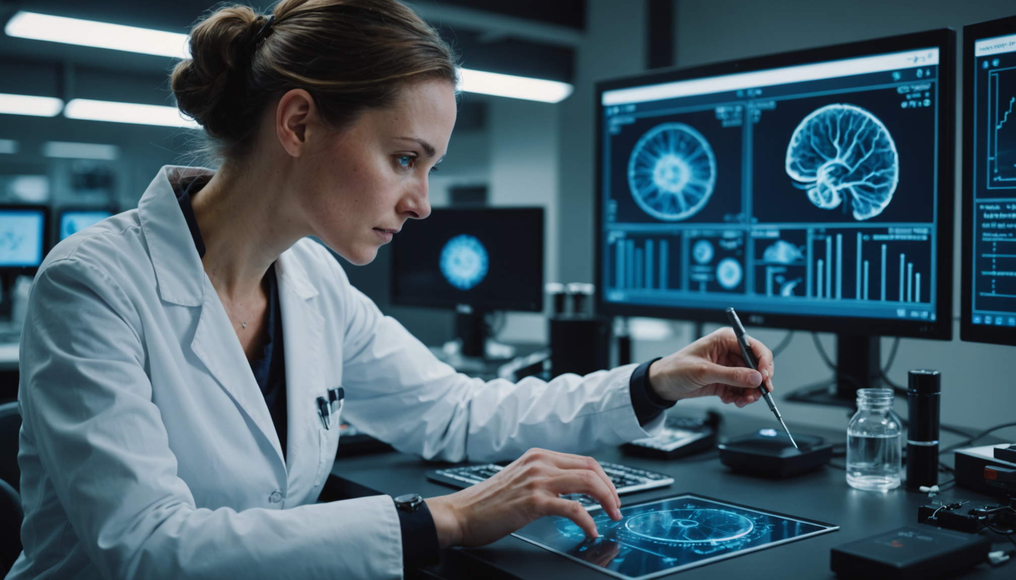 Illustration : les nano-capteurs implantables surveillent en continu l'environnement biologique — innovations qui transforment la médecine moderne