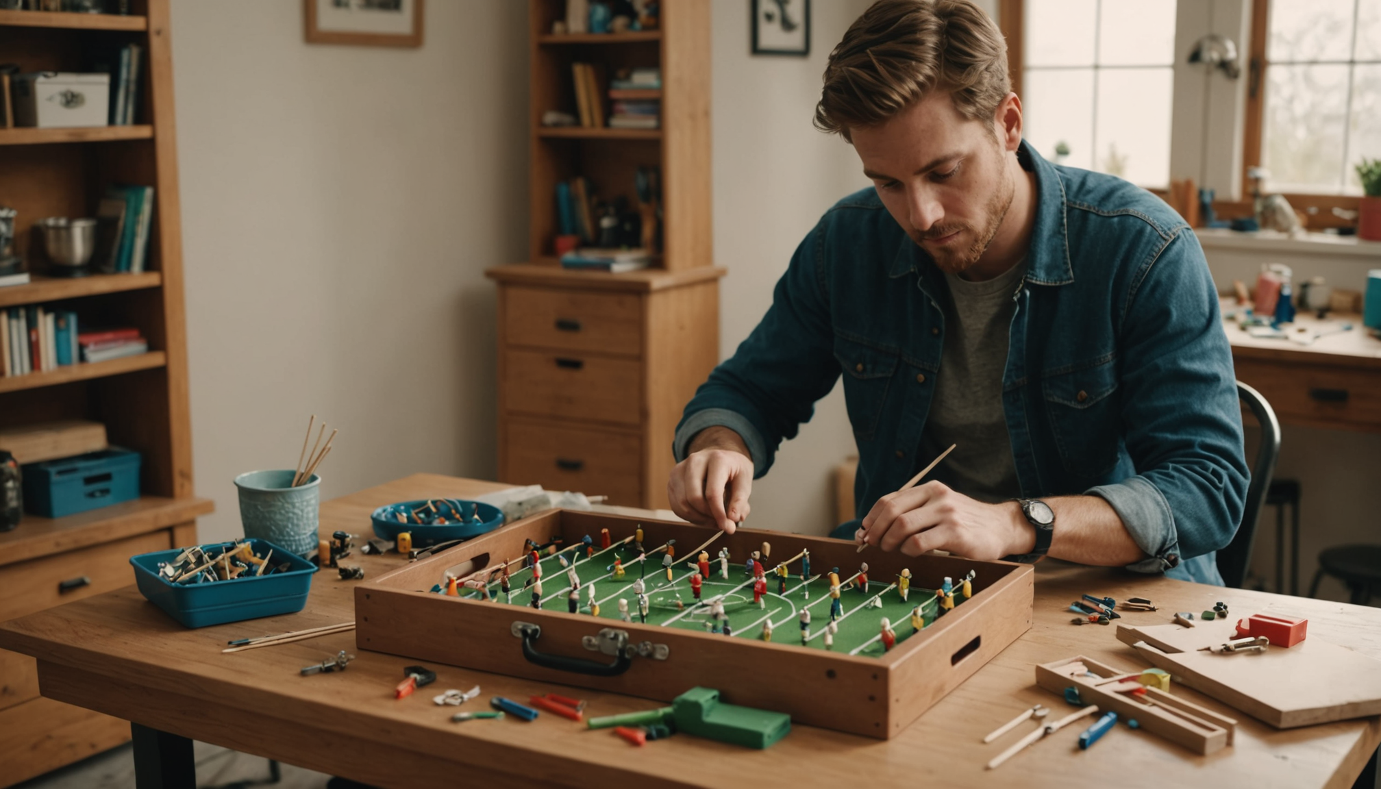 bricolage thème football : 20 projets pour supporters passionnés — avec une boîte à chaussures, des piques à