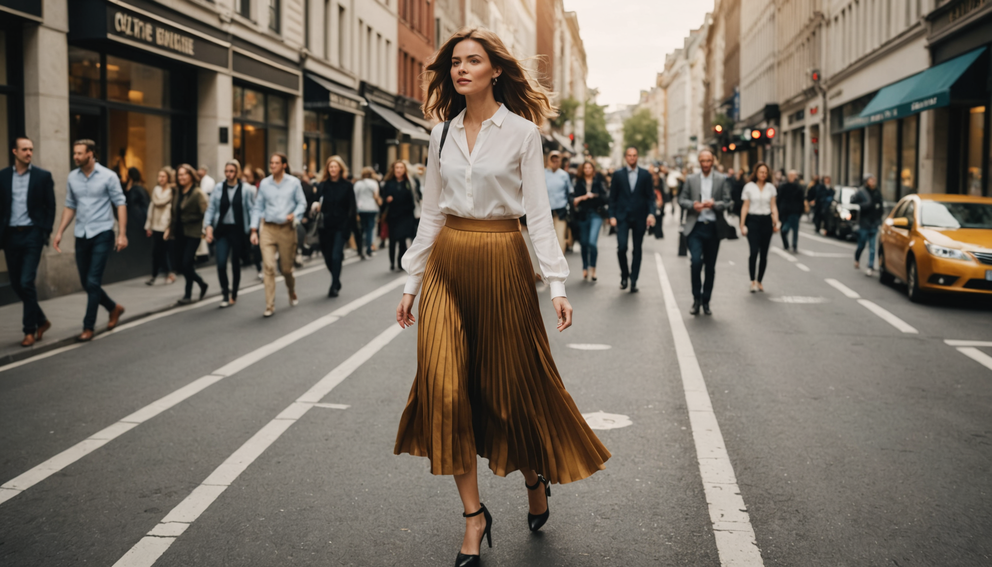 top 15 des pièces mode incontournables cette saison — les jupes plissées connaissent un retour remarqué, apportant