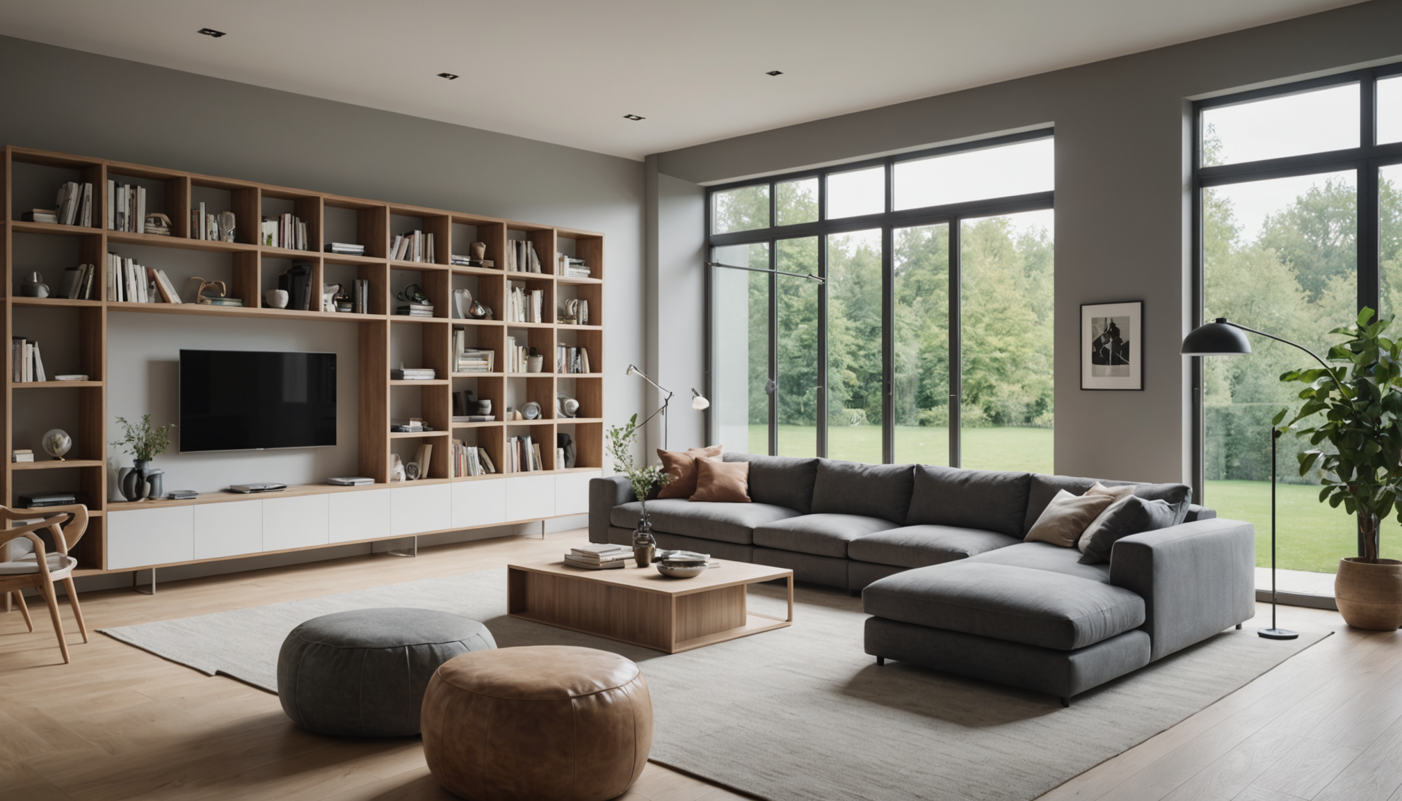 Illustration : les modules suspendus créent une composition aérienne dans — choisir ses meubles intérieurs : le guide complet pour un intérieur harmonieux