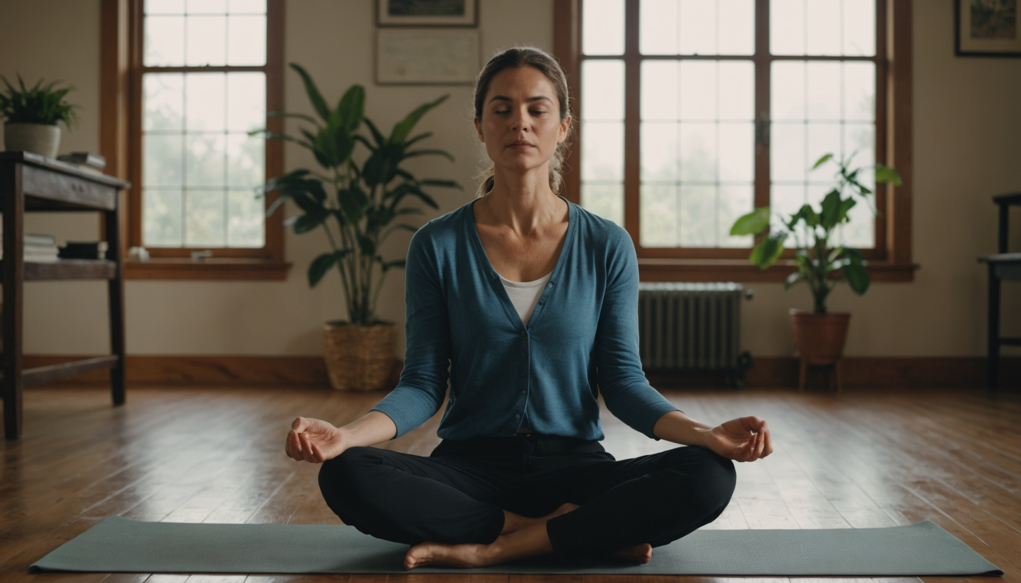 méthode 5-5-5 pour calmer l’anxiété rapidement — commencez par adopter une posture stable : assis