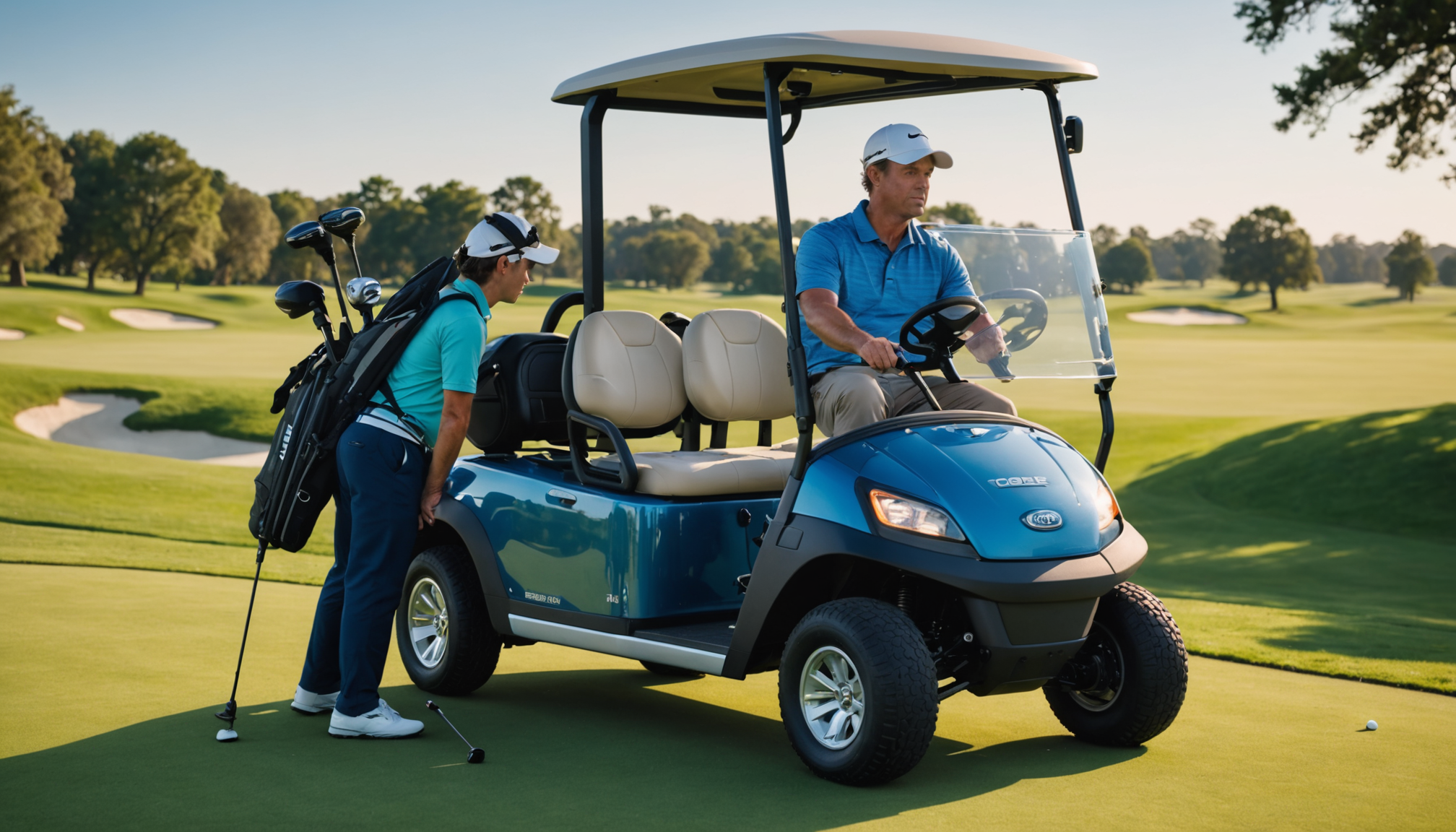 Illustration : cé s'assurer de la compatibilité avec son sac — innovation et mobilité : l'avenir du chariot de golf électrique