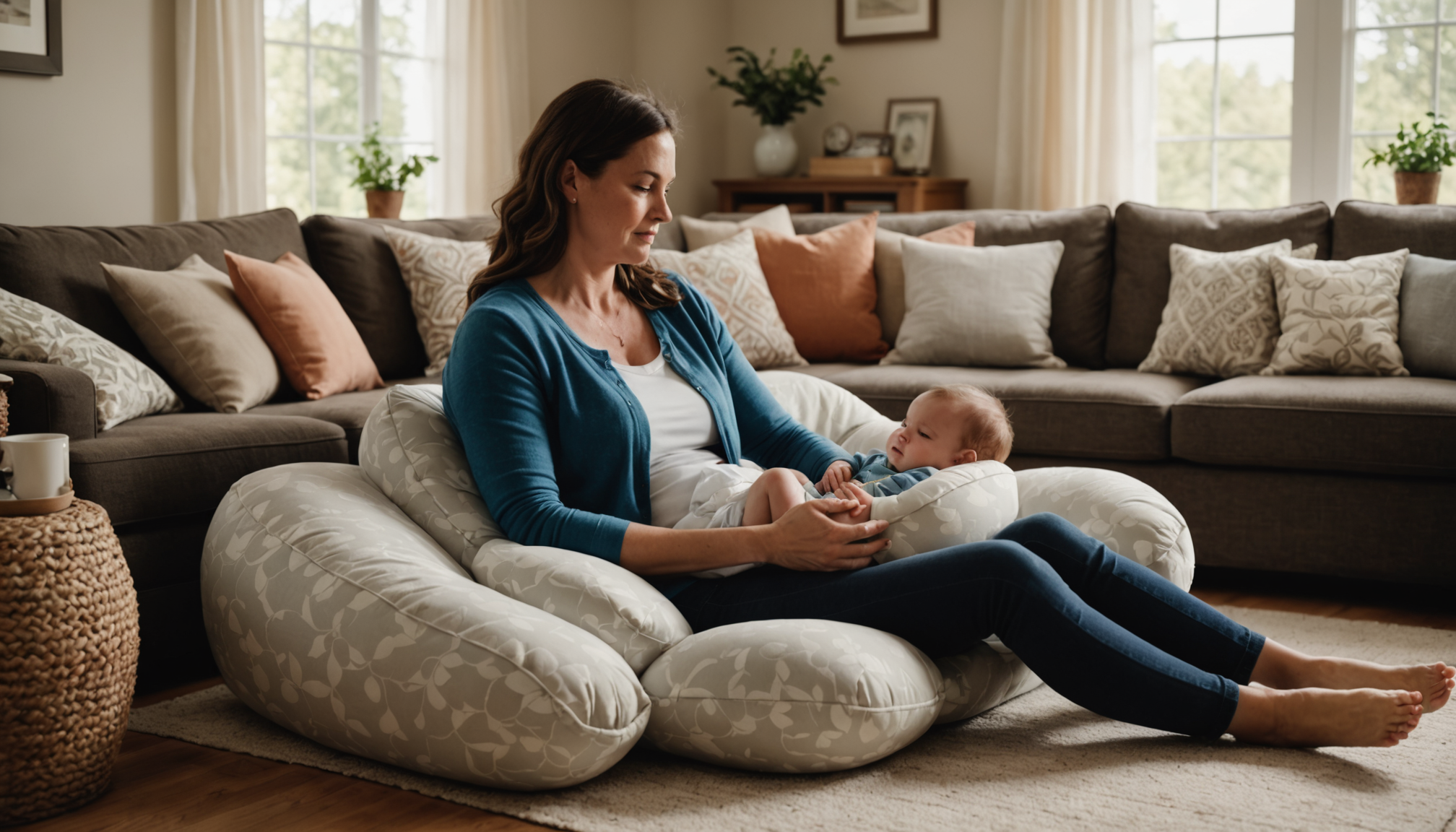 coussin pour allaiter : confort et soutien assuré — les modèles rectangulaires ou en forme de boudin