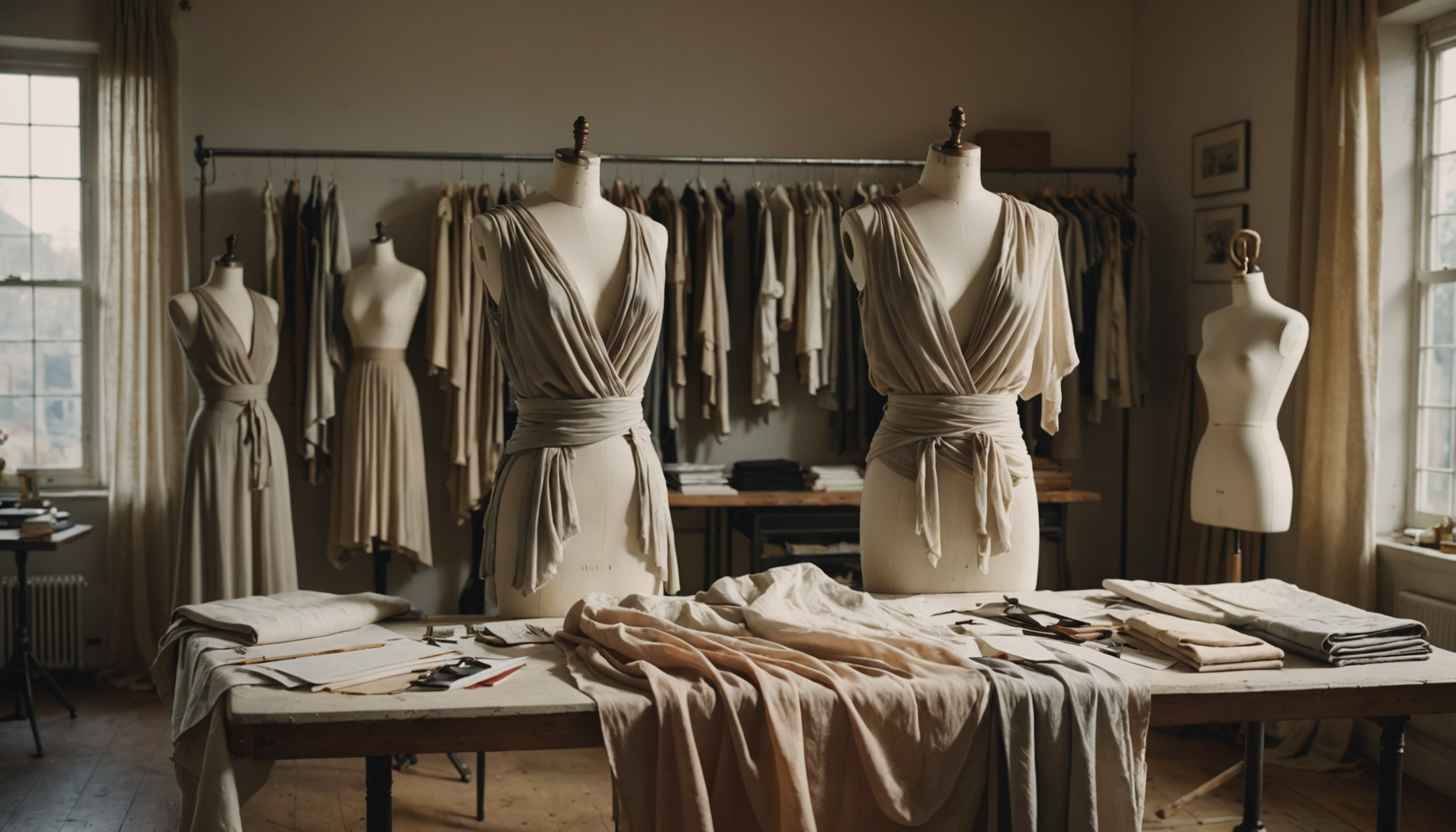 Illustration : les matières tombent avec grâce : mousseline de — tendances mode 2026 qui vont vraiment durer