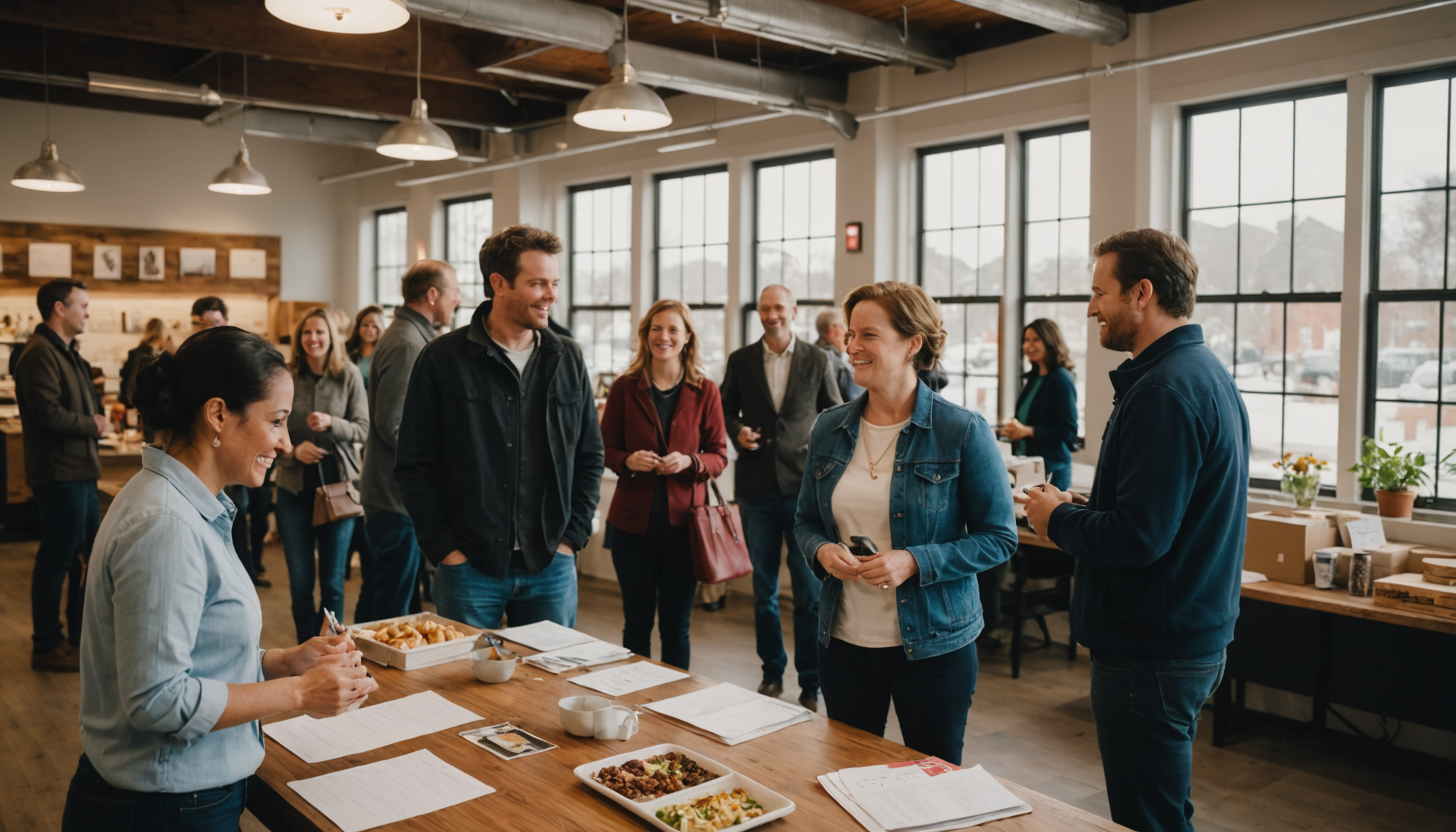 Illustration : organisez des événements communs. une journée portes ouvertes — attirer ses premiers clients sans gros budget