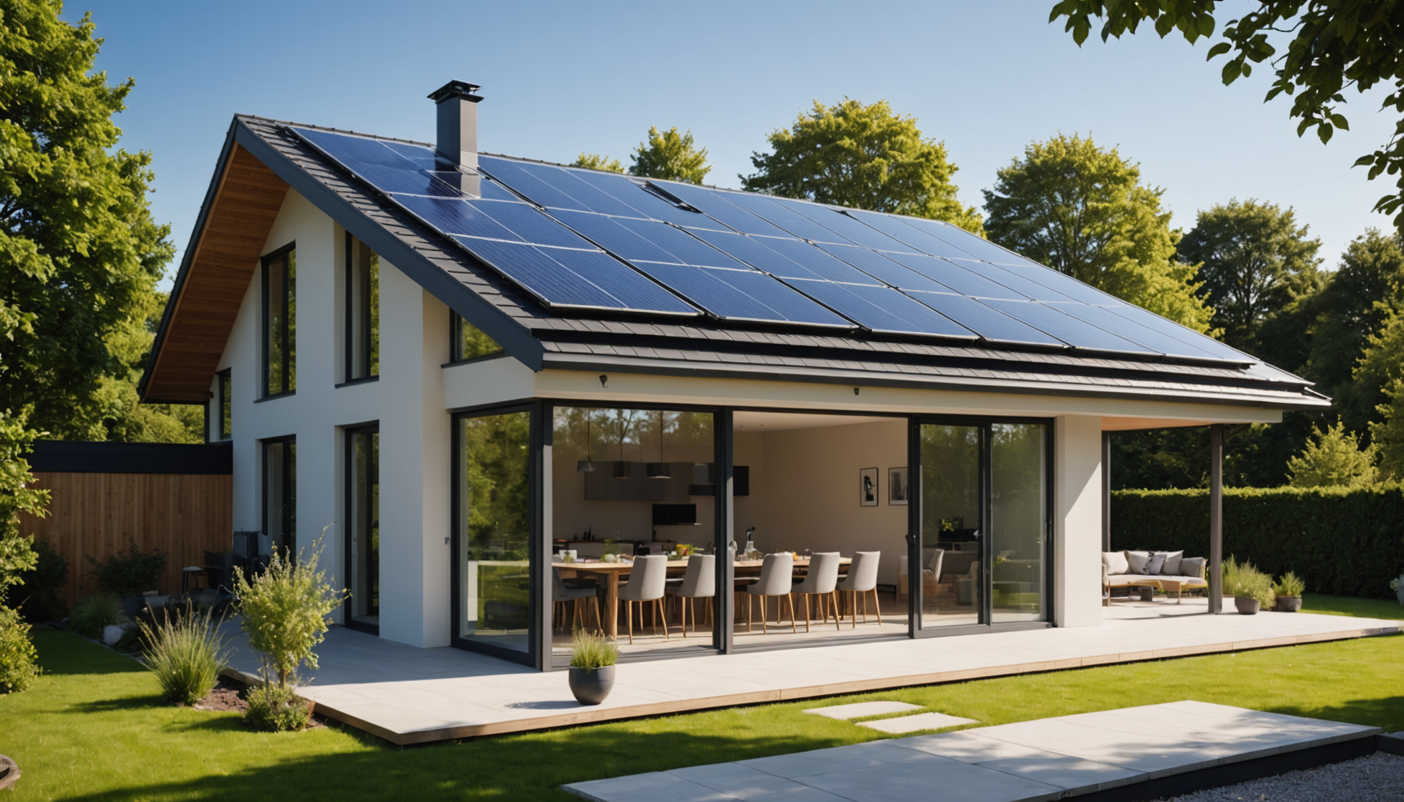 habitat éco : confort moderne et solutions durables — le chauffe-eau solaire thermique complète efficacement ces dispositifs.