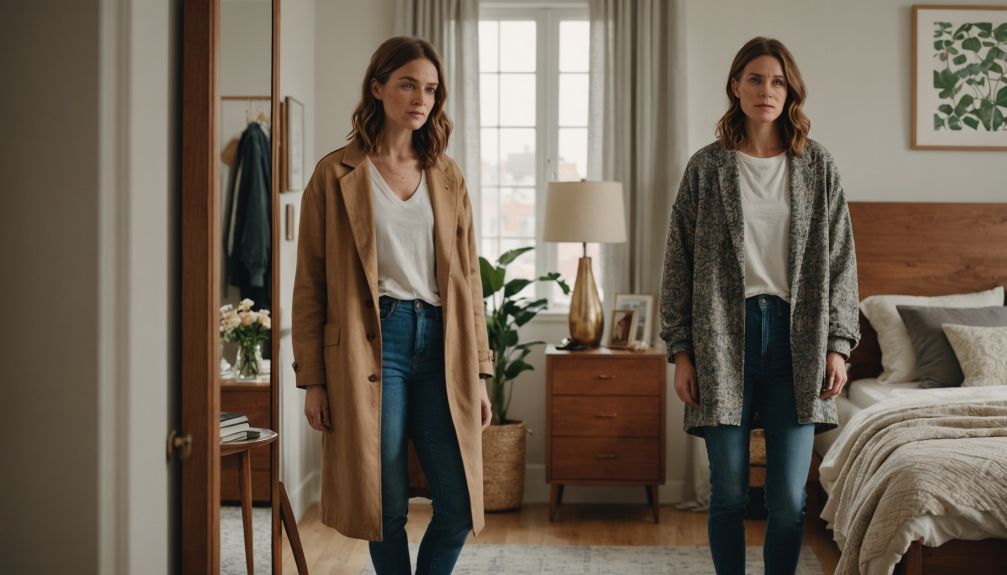 3 astuces pour harmoniser style et durabilité dans la mode — le layering, ou superposition de couches, multiplie les