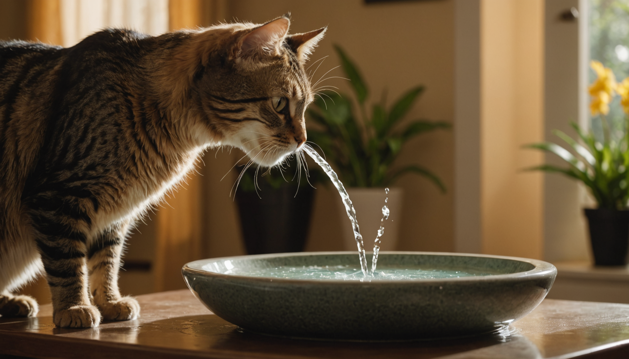 accessoires indispensables pour le confort de votre animal — les fontaines à eau encouragent l'hydratation naturelle, particulièrement