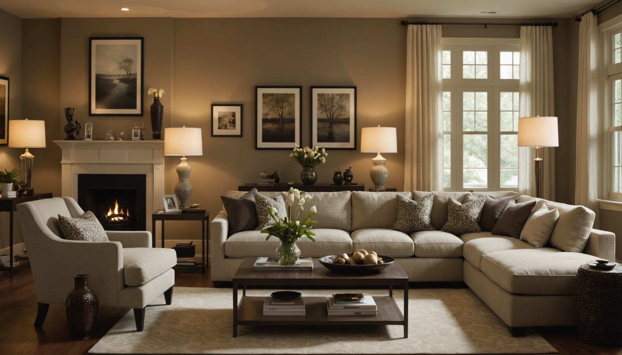 Illustration : nnier central positionnez une lampe d'appoint près de — relooker son salon facilement ?