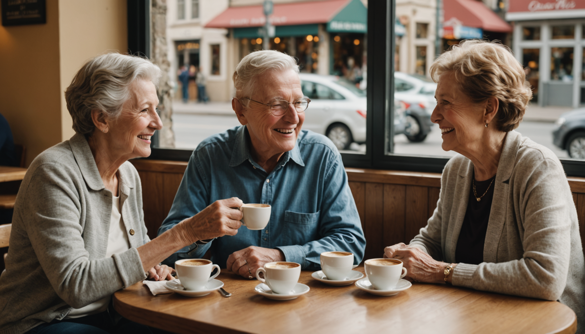 Illustration : arole ou cafés-rencontres seniors expression émotionnelle et soutien — cultivez votre sérénité mentale à l'âge d'or