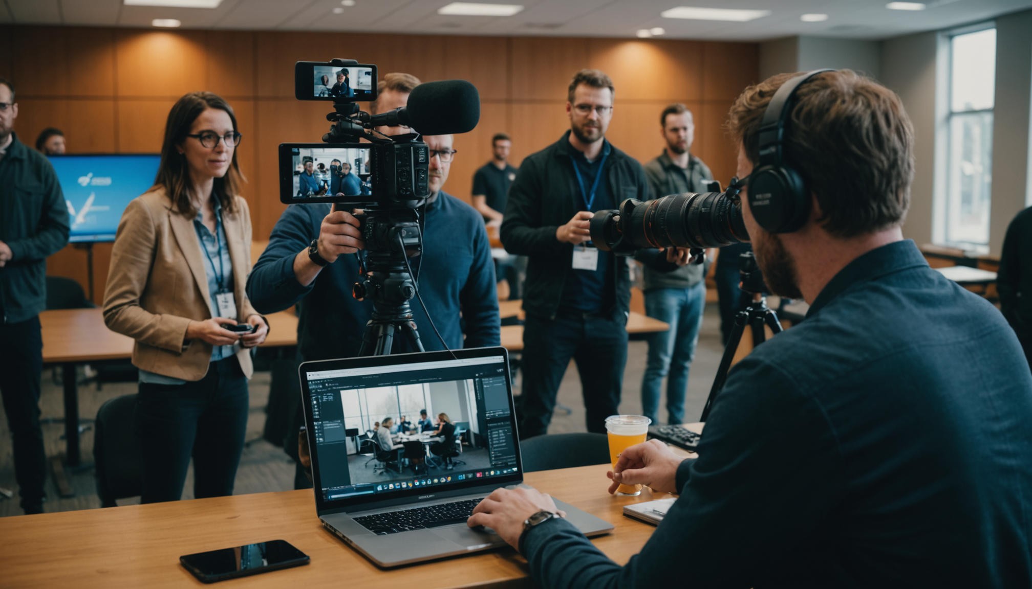 Illustration : désignez une équipe dédiée à la couverture en — organiser un événement professionnel qui marque les esprits