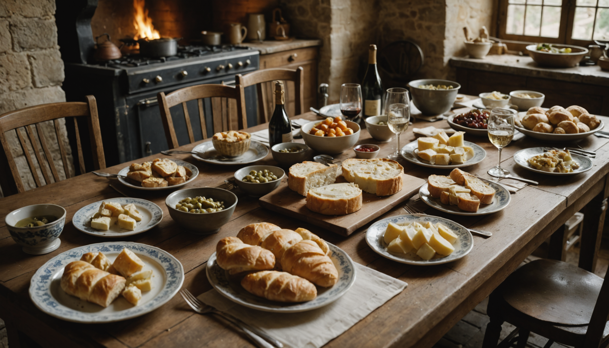 Illustration : les rillettes du mans, le pâté de chartres — délices régionaux : un tour culinaire de la france