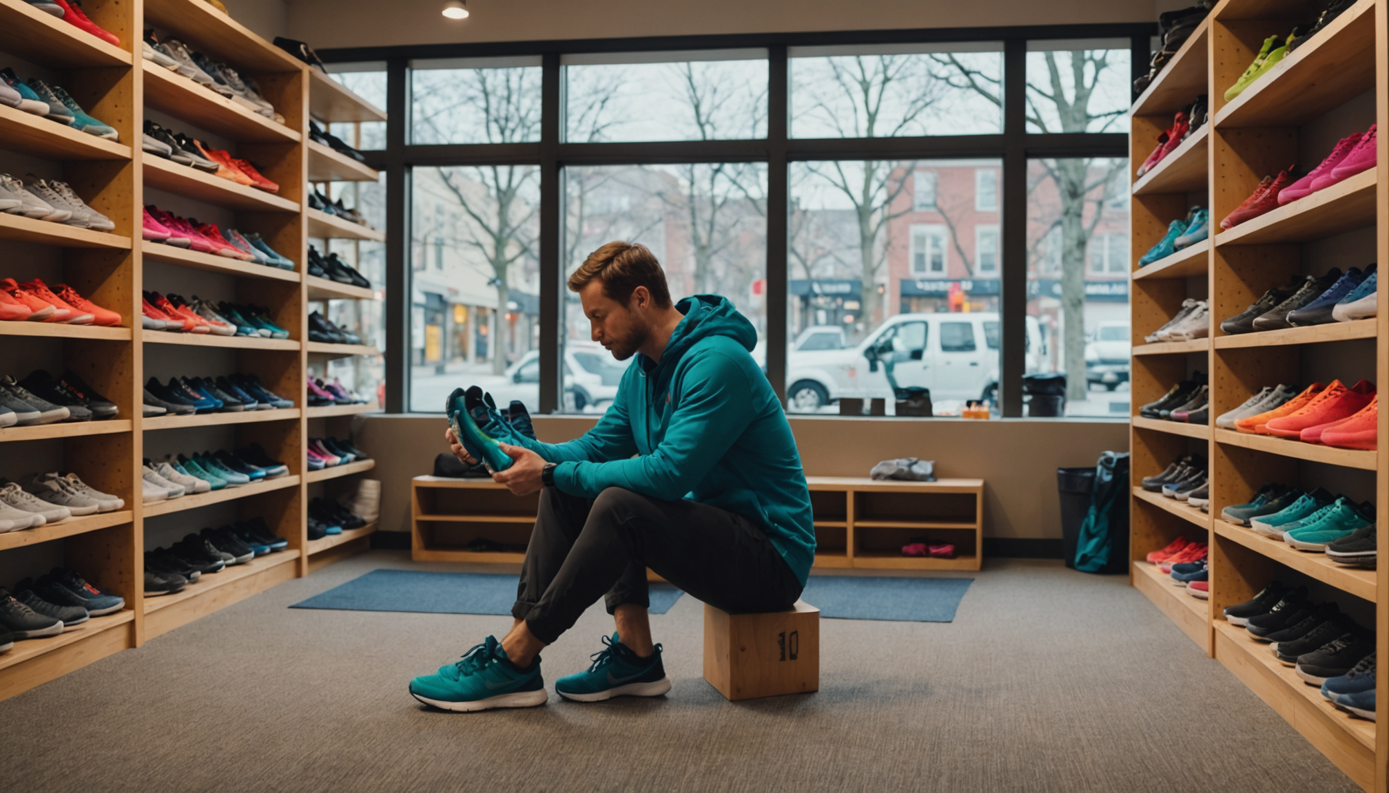 Illustration : concernant la pointure, prévoyez toujours un demi à — modèle de chaussures de running est fait pour vous ?