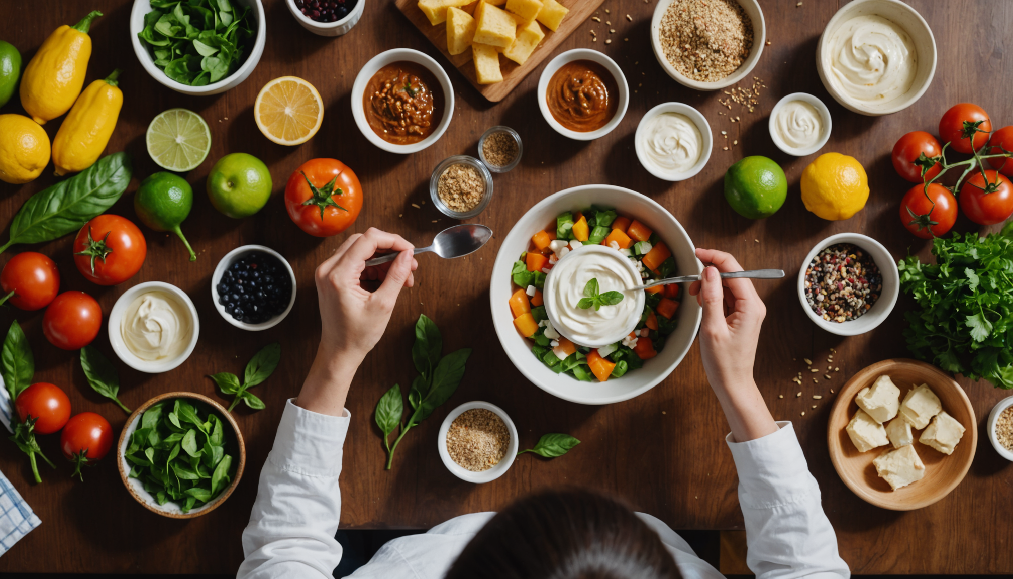 Illustration : icaux libres. l'application topique complète idéalement l'apport nutritionnel — cuisine et beauté : l'alliance inattendue qui sublime