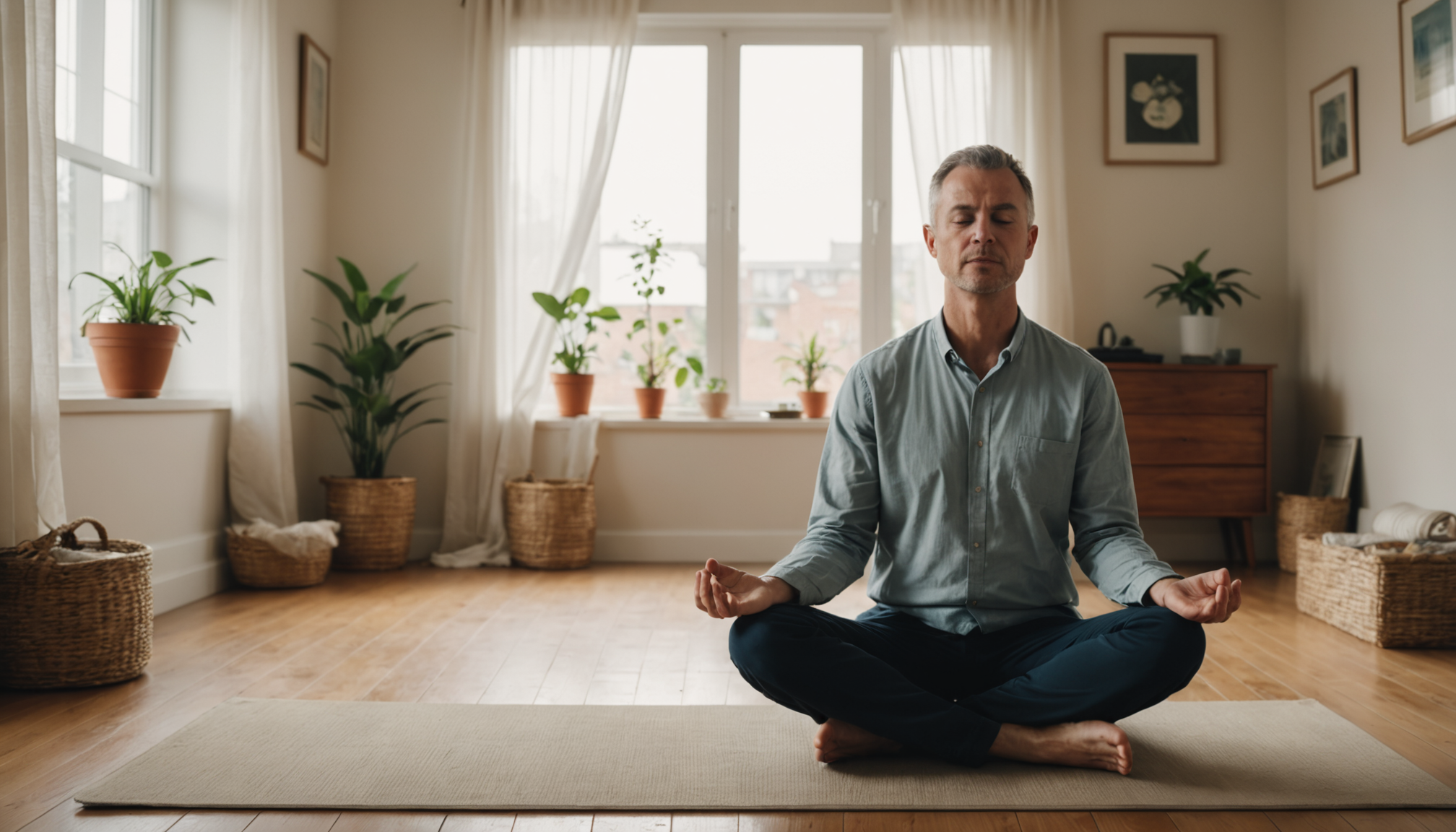 Illustration : la méditation de pleine conscience vous ancre dans — vivre mieux au quotidien : astuces pour un style de vie épanoui