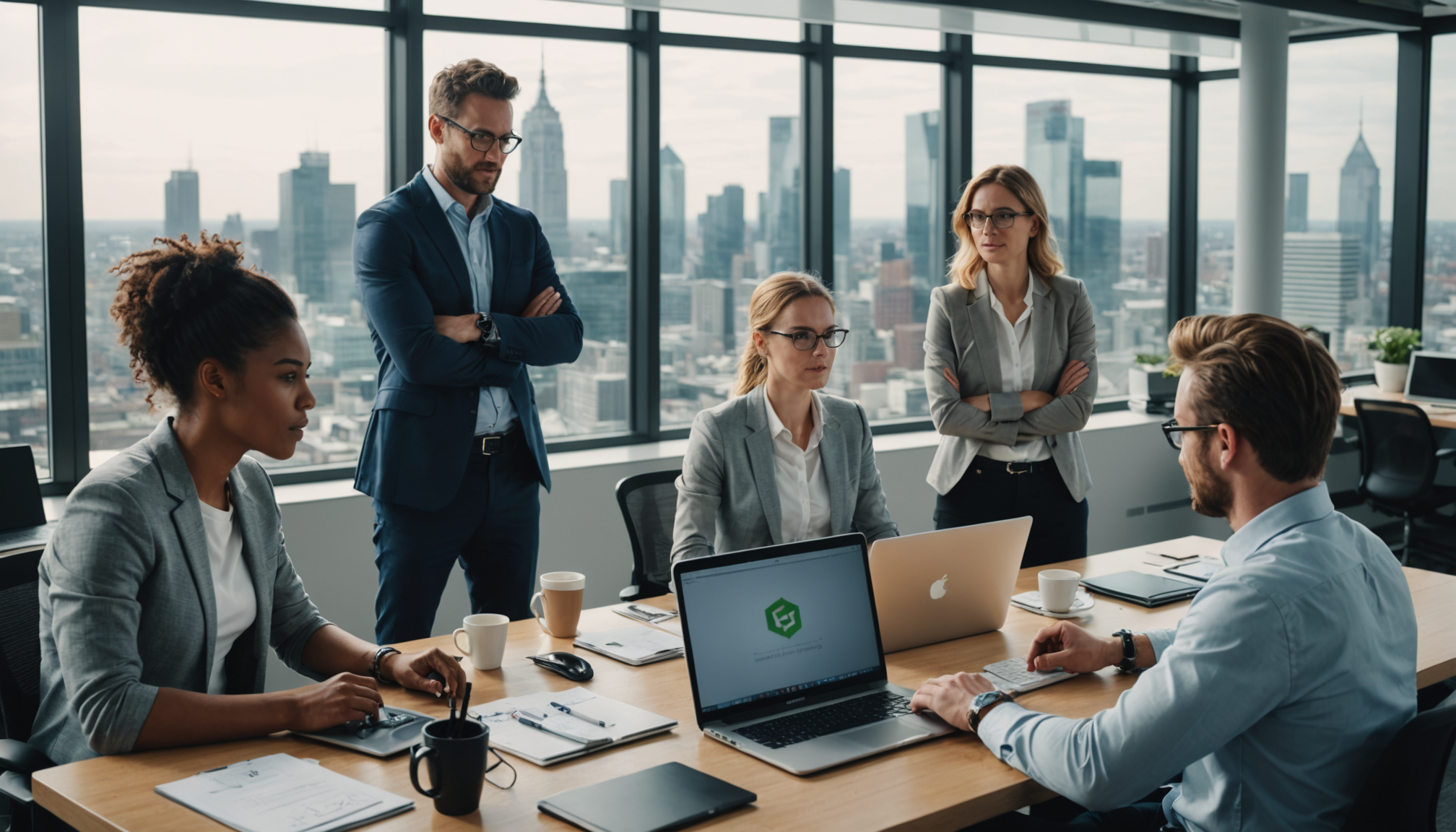 Illustration : la collaboration s'en trouve facilitée. les documents stockés — numérique transforme votre entreprise : défis et opportunités