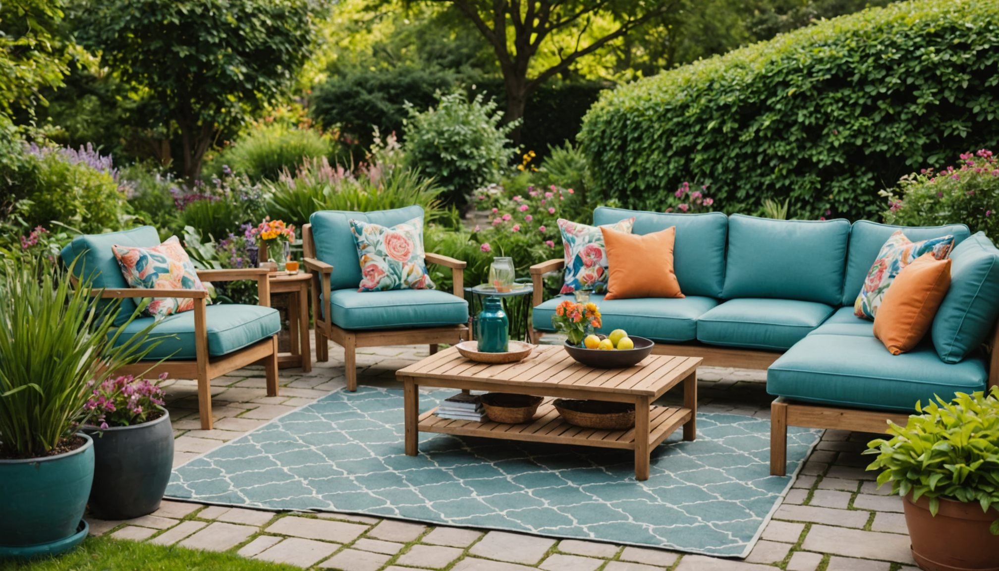 décorer son jardin pour soirée entre amis ? — les coussins d'extérieur constituent l'élément de confort indispensable