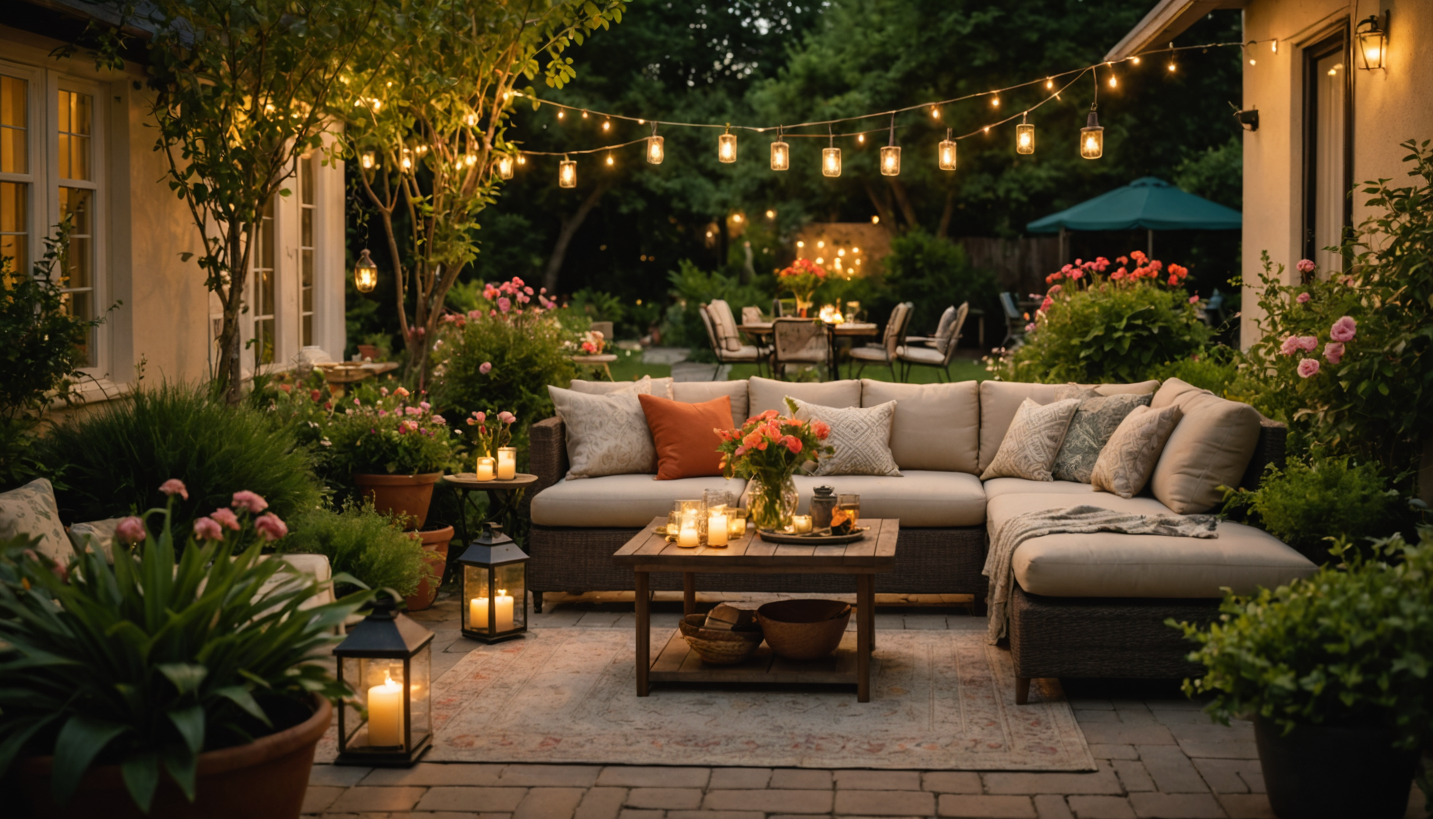 Illustration : les parfums contribuent à l'atmosphère générale. au-delà des — décorer son jardin pour soirée entre amis ?