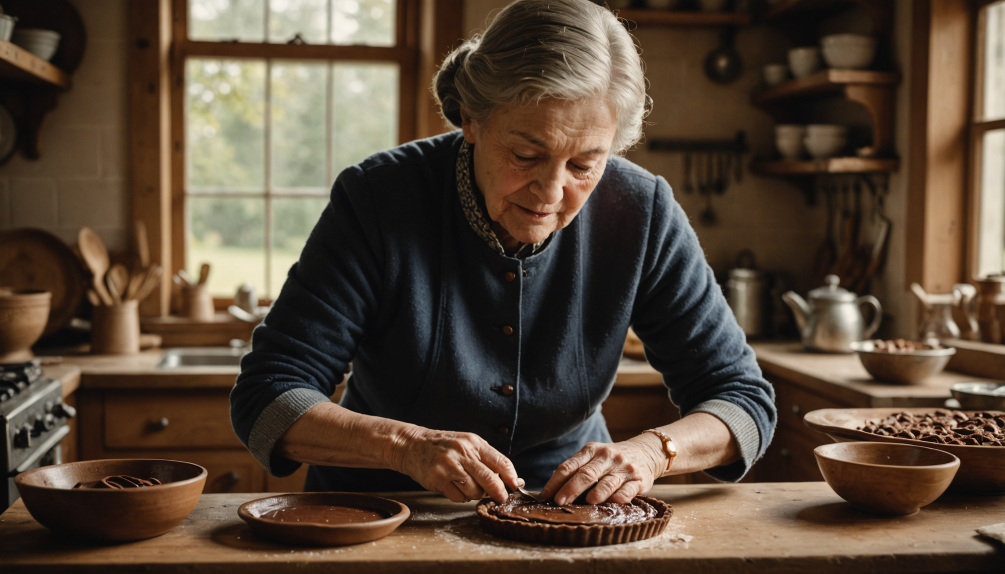 Illustration : atée éviter les accompagnements trop sucrés qui masqueraient — recette traditionnelle de la tarte au chocolat de grand-maman : le guide complet