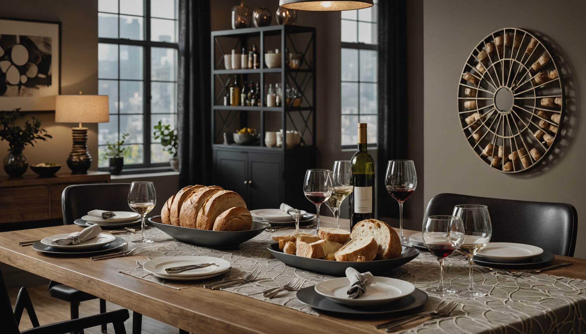 Illustration : serviettes ou pain des porte-bouteilles en métal ajouré — l'industriel transforme votre salle à manger ?