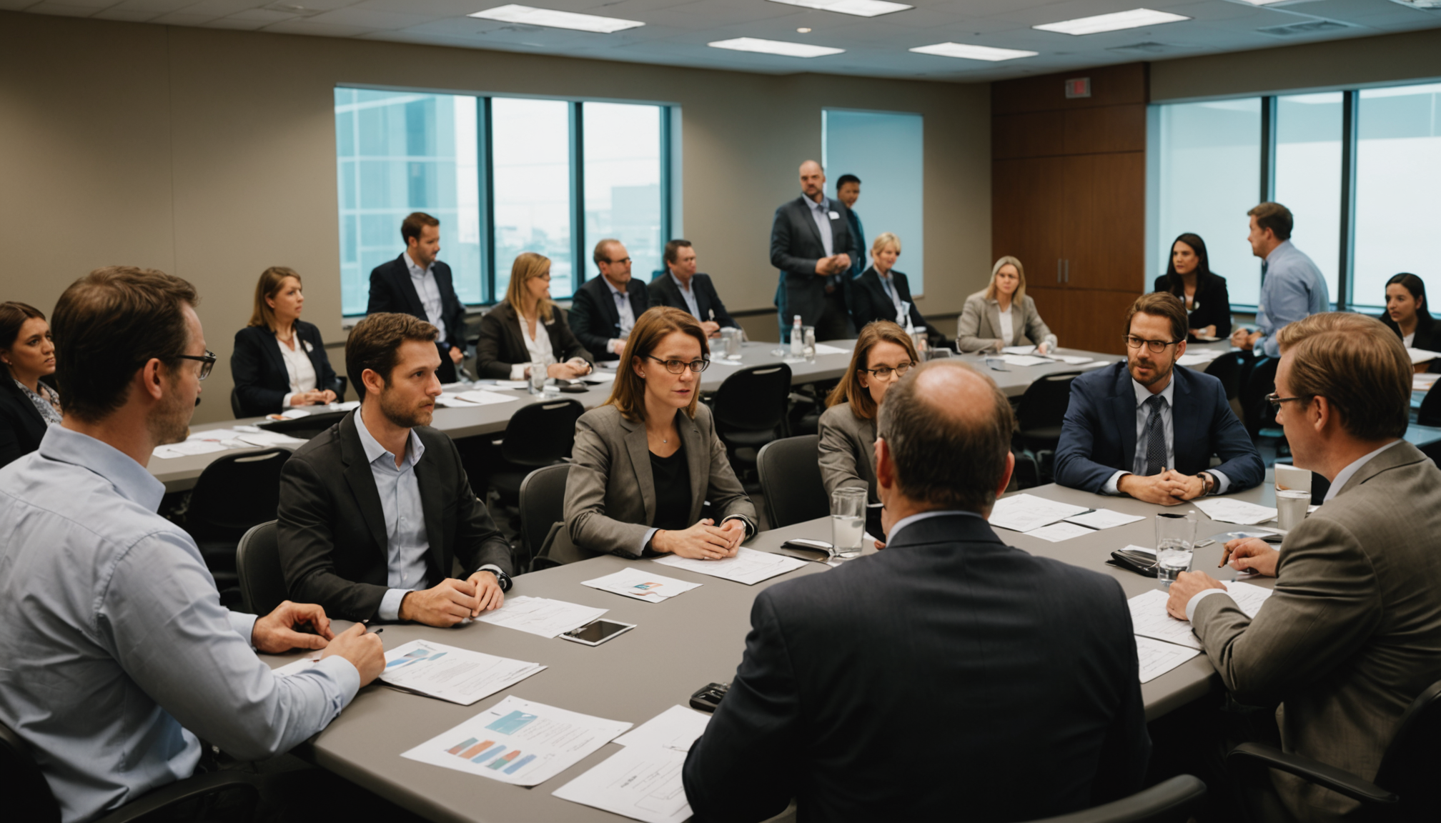 Illustration : un participant bloqué dans les transports, un traiteur — organiser un séminaire b2b sans friction : rétroplanning, budget et choix du bon format