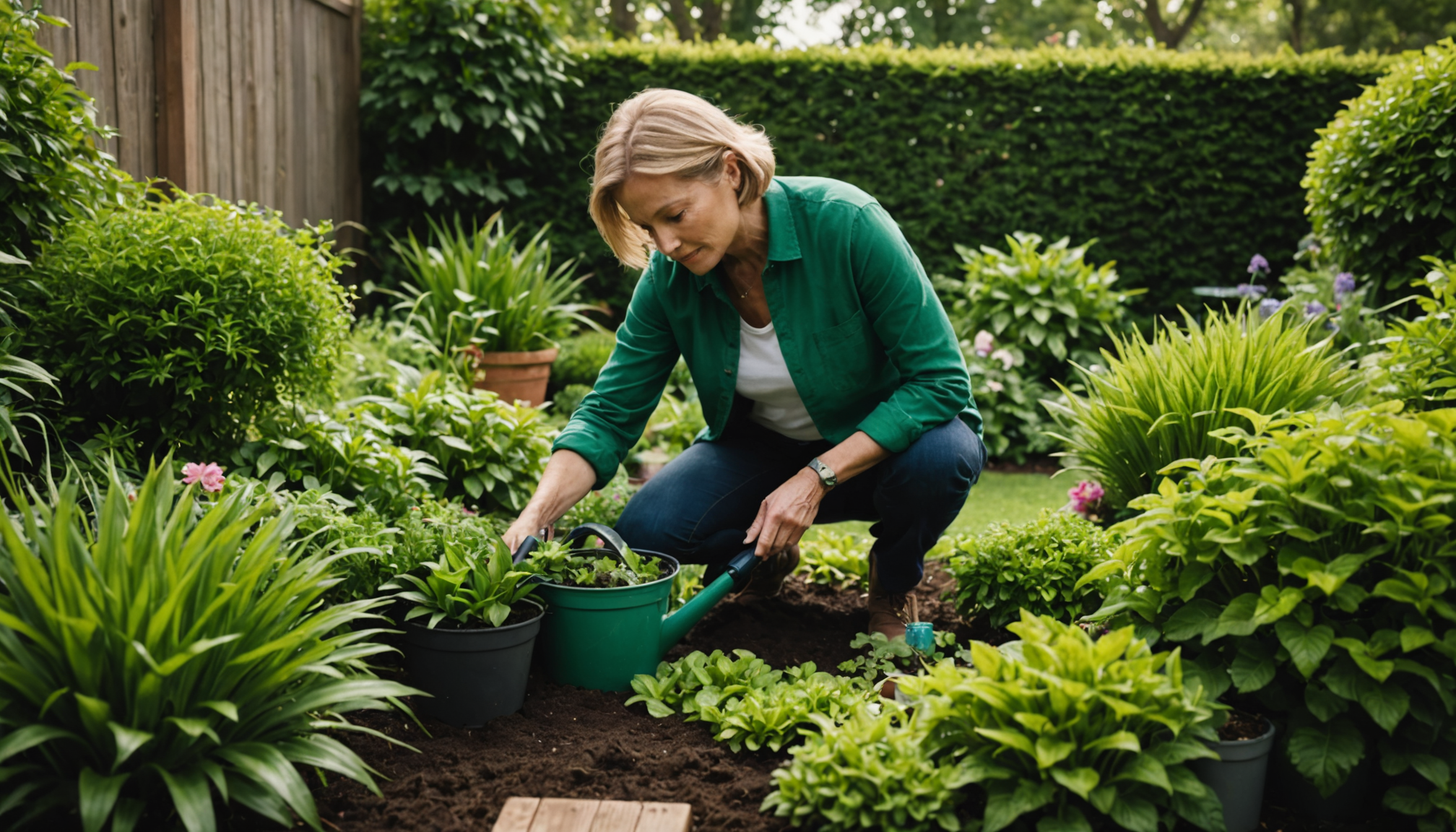 Illustration : organiser les plantations par strates (couvre-sol, arbustes, arbres) — le jardin influence-t-il notre bien-être quotidien ?